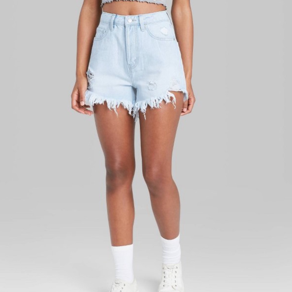 Target wild fable High-Rise Frayed Hem Jean Shorts